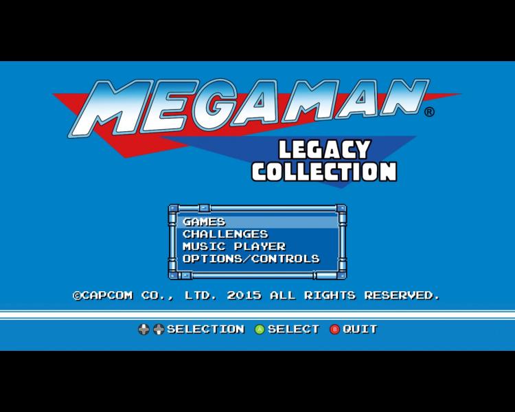 Mega Man Legacy Collection Title Screen